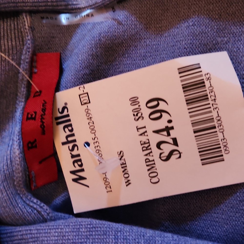 NWT Light Blue Open Front Cardigan Size 1X - Picture 2 of 6